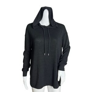 Aritzia‎ Wilfred Free Sweater Womens XS Black Hoodie Casual Neutral Minimalist